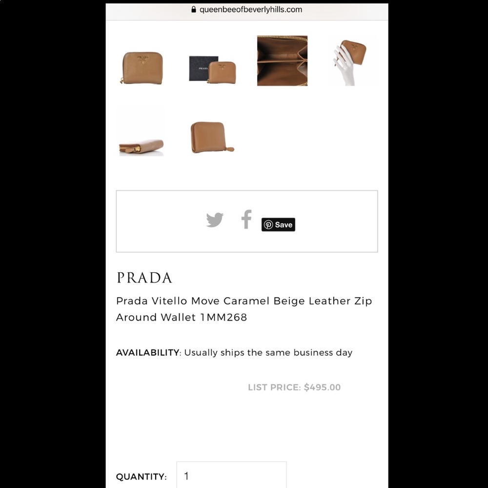 (Sold) Prada Around Wallet - Picture 6 of 6